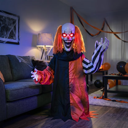 Animated Halloween Clown with Face Changing Animatronics