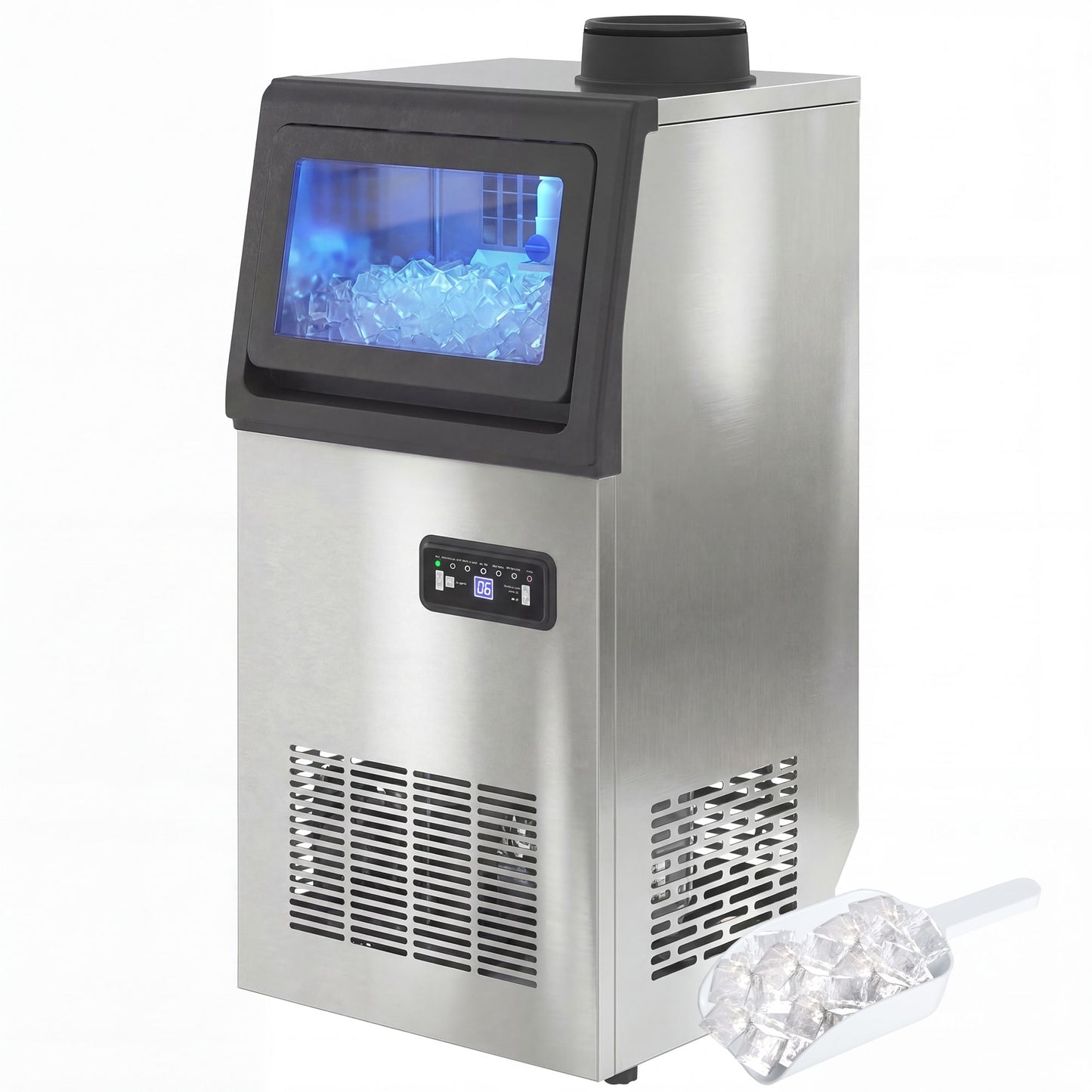 45kg/24H Commercial Ice Maker Machine with Auto Self-Cleaning