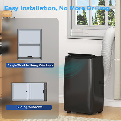 12,000 BTU Portable Air Conditioner Unit with Remote, 24H Timer, 35m²