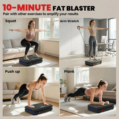 Vibration Plate Exercise Machine with 120 Speed Levels, 5 Programs