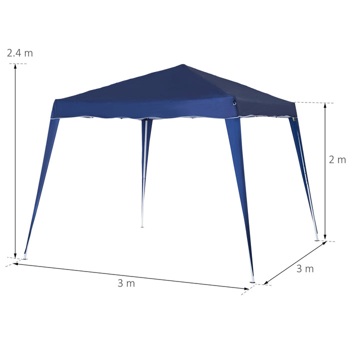 Garden Pop up Gazebo Tent Party Water-resistant 2.5 x 2.5M Blue