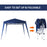 Garden Pop up Gazebo Tent Party Water-resistant 2.5 x 2.5M Blue