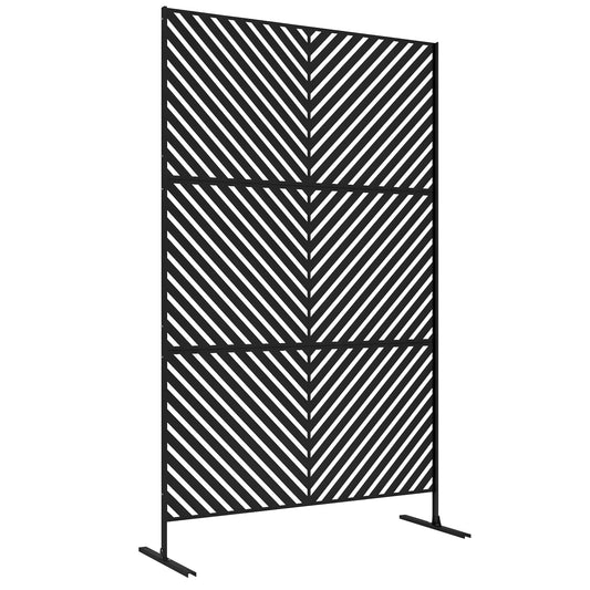 Metal Privacy Screen W/ Expansion Screws Outdoor Divider, Triangle