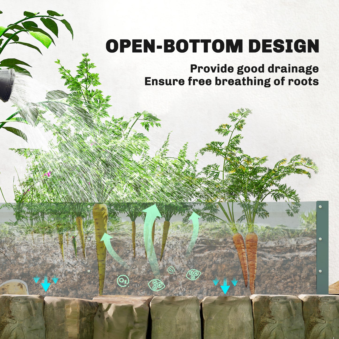 Mini Greenhouse Outdoor Greenhouse with Roll Up Door, Green