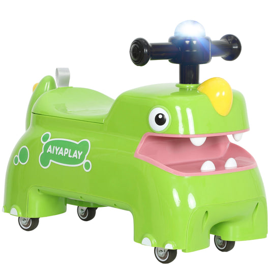 Kids Ride On Car, Dinosaur Shape Toddler Walker, Green