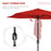 2 x 3(m) Garden Parasol Rectangular Market Umbrella w/ Wine Red