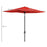 2 x 3(m) Garden Parasol Rectangular Market Umbrella w/ Wine Red