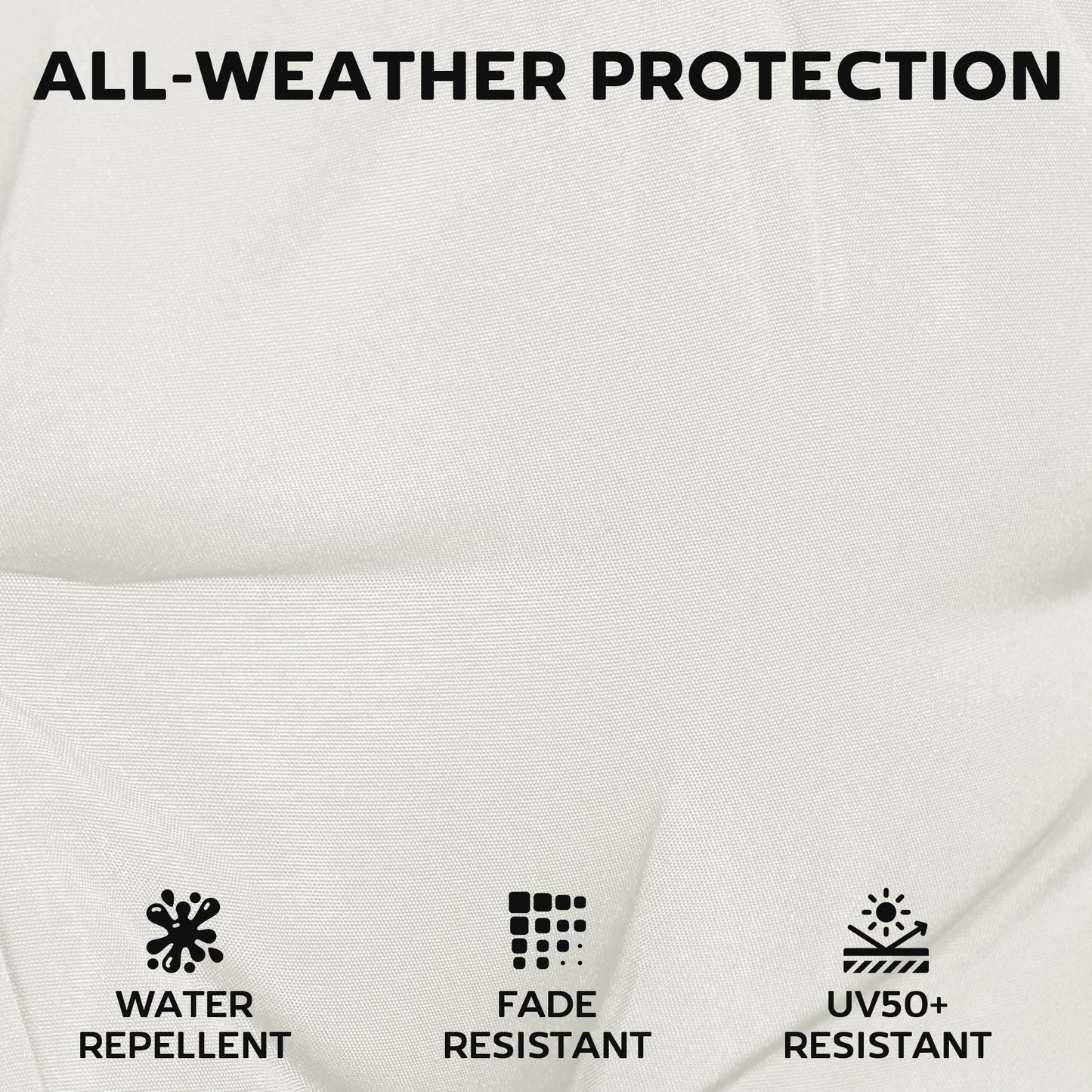 Seat Cushions with Machine Washable Cover Cream White