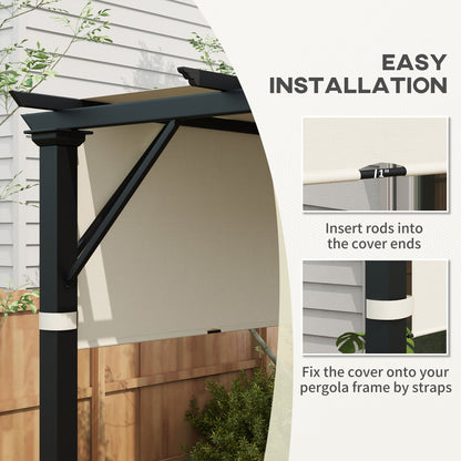 2 Pcs UV Protection Pergola Replacement Canopy, Pergola Shade Cover, Easy to Install, for 3 x 3(m) Pergola, Cream White
