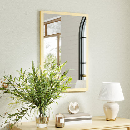 60x40cm Wall Bathroom Mirror for Home Decor, Vanity Mirror, Natural