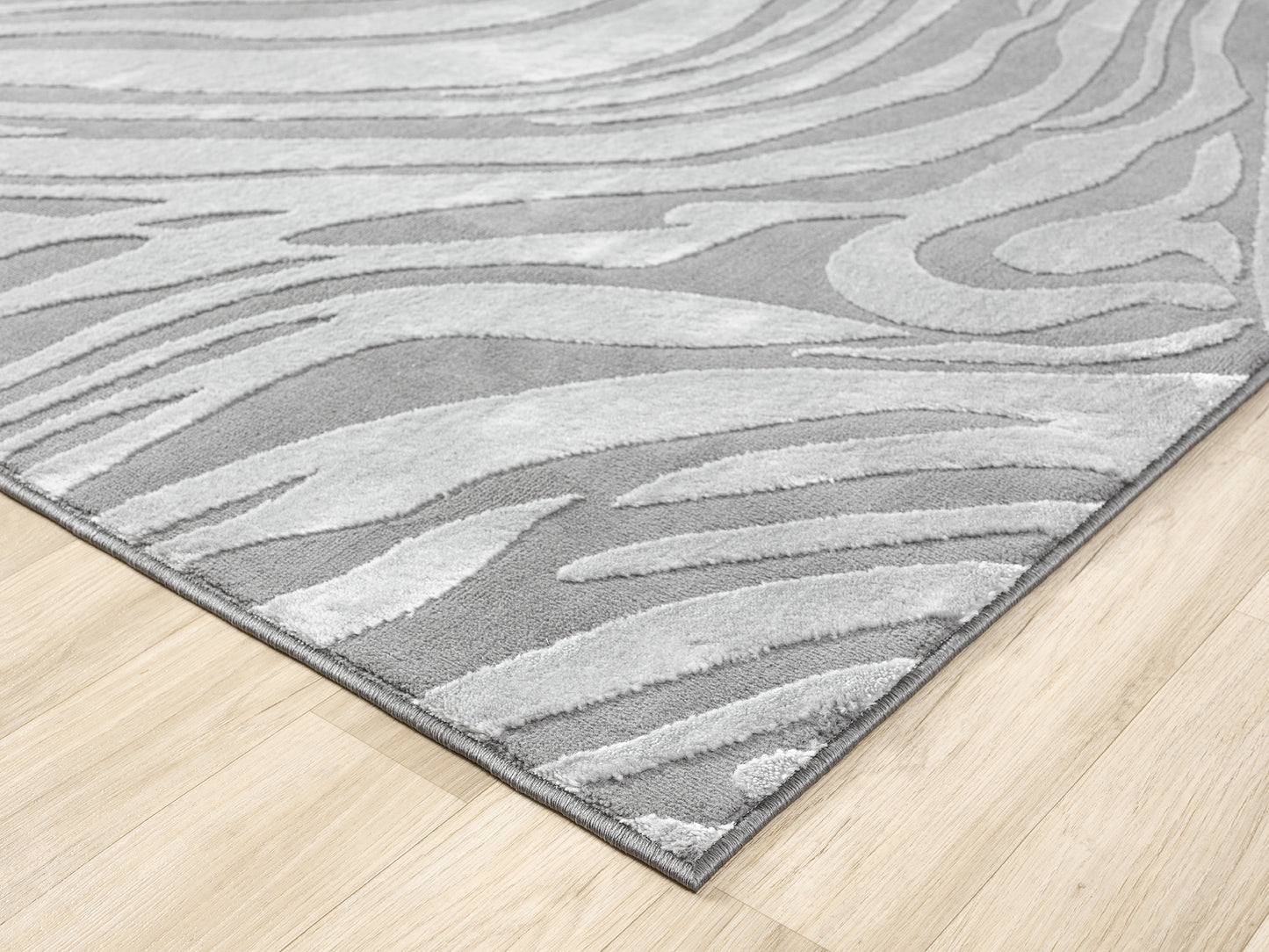 Vellure Modern Living Room Area Rug Embossed Metallic Sheen Marble - 2 Colours Available