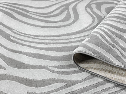 Vellure Modern Living Room Area Rug Embossed Metallic Sheen Marble - 2 Colours Available