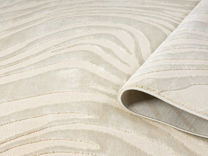 Vellure Modern Living Room Area Rug Embossed Metallic Sheen Marble - 2 Colours Available