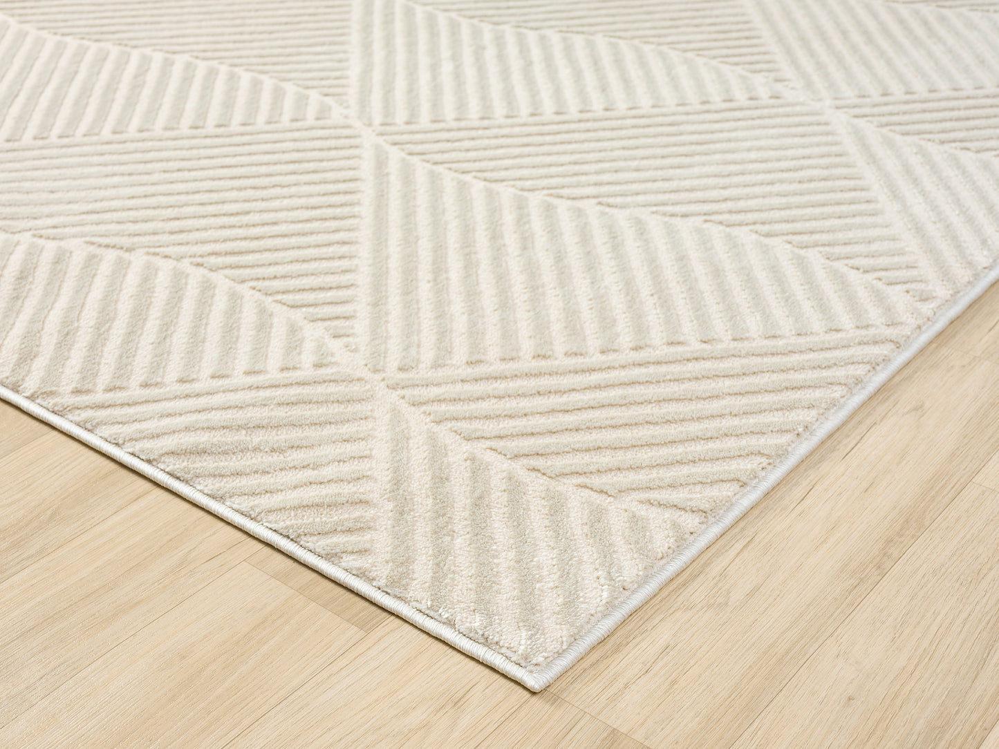 Vellure Modern Living Room Area Rug Embossed Metallic Sheen Pyramid - 2 Colours Available