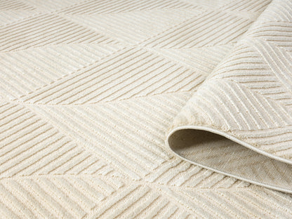 Vellure Modern Living Room Area Rug Embossed Metallic Sheen Pyramid - 2 Colours Available