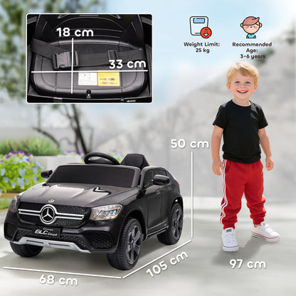 Mercedes-Benz GLC Licensed Kids Ride on Car with Remote, Black