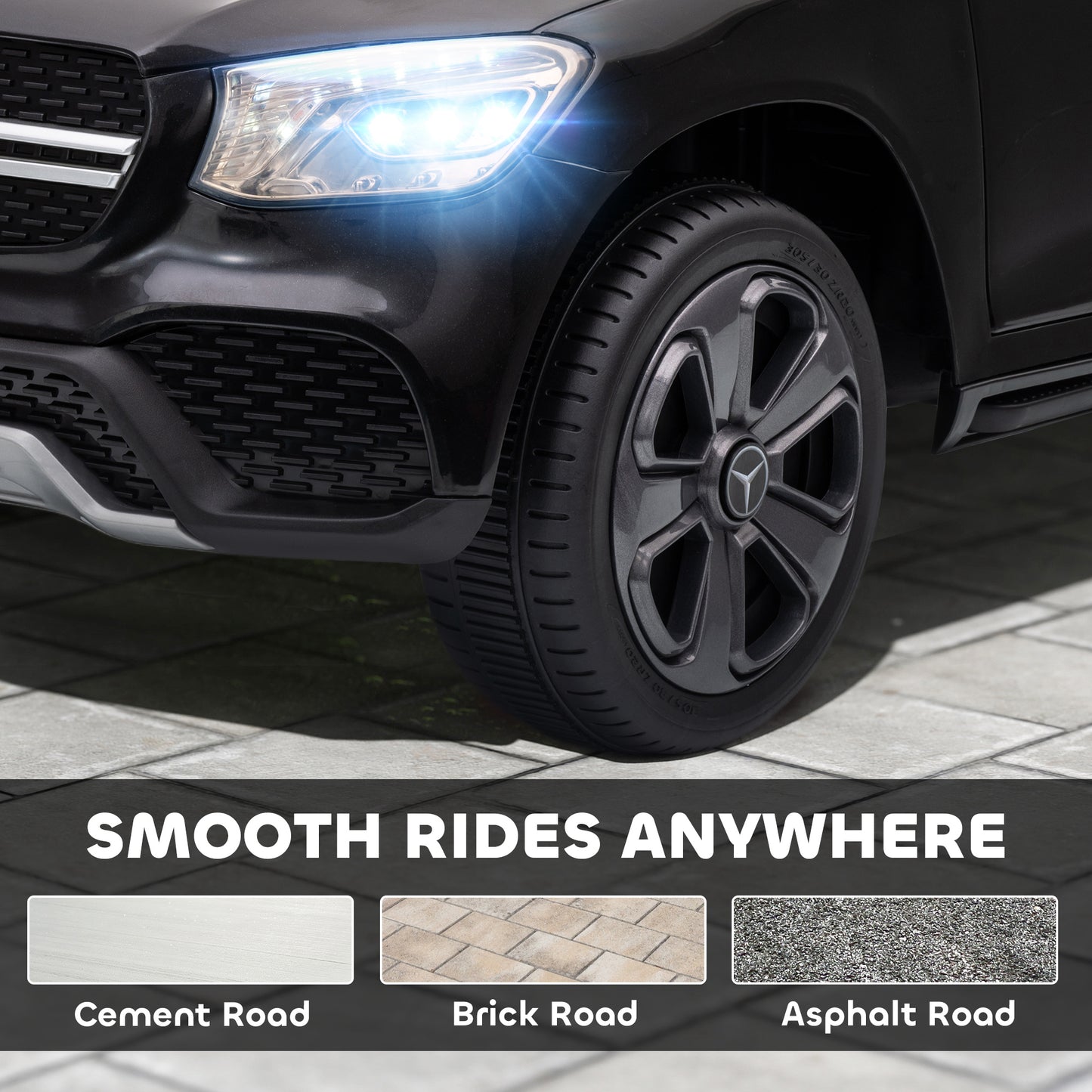 Mercedes-Benz GLC Licensed Kids Ride on Car with Remote, Black