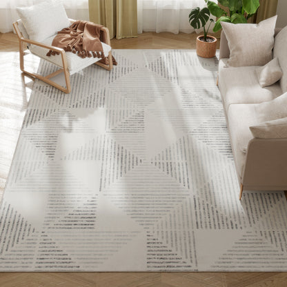 Non-Slip Large Rug for Living Room 290 x 200 cm, Grey