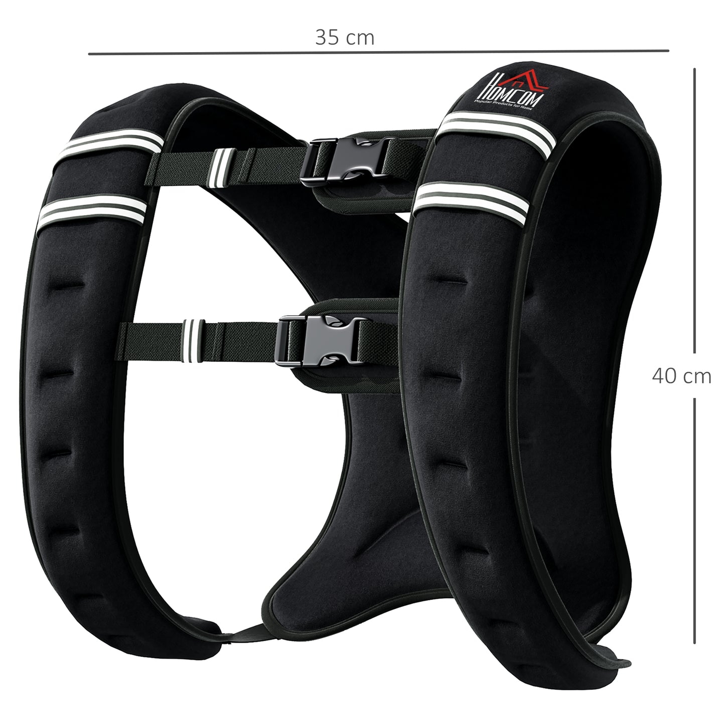 8KG Weighted Vest with Adjustable Straps, Pocket, Reflective Strips