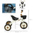 AIYAPLAY Kids Trike, Tricycle, with Adjustable Seat, Basket, Bell, for Ages 2-5 Years - White