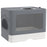 Cat Litter Box Enclosed with Lid Front Entry Top Exit, Drawer Tray, Scoop, Brush, 48.5 x 38 x 36.5cm - Grey