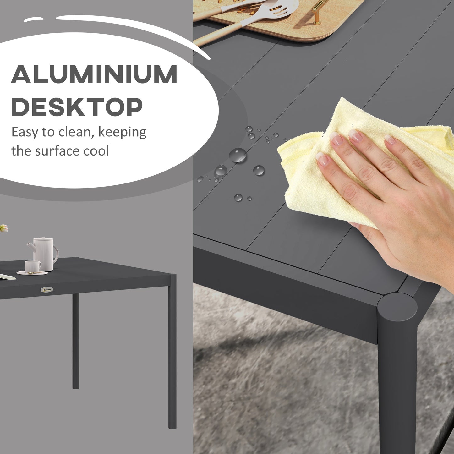 Six-Seater Aluminium Outdoor Table