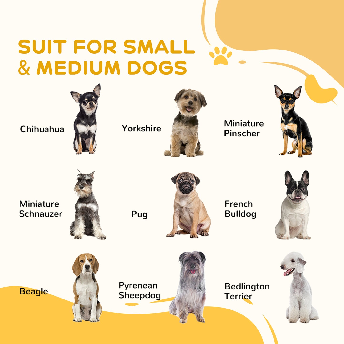 82.5-150 cm x 81 cm Heavy Duty Pet Playpen, 6 Panel Exercise Pen for Dogs, Adjustable Length, Small and Medium Sized Dogs