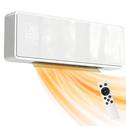 2000W Ceramic Electric Heater with Fan, Wall Mounted, White