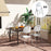 4PCS Folding Chair with Steel Frame, Garden Chair Set, White