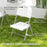 4PCS Folding Chair with Steel Frame, Garden Chair Set, White