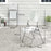 4PCS Folding Chair with Steel Frame, Garden Chair Set, White