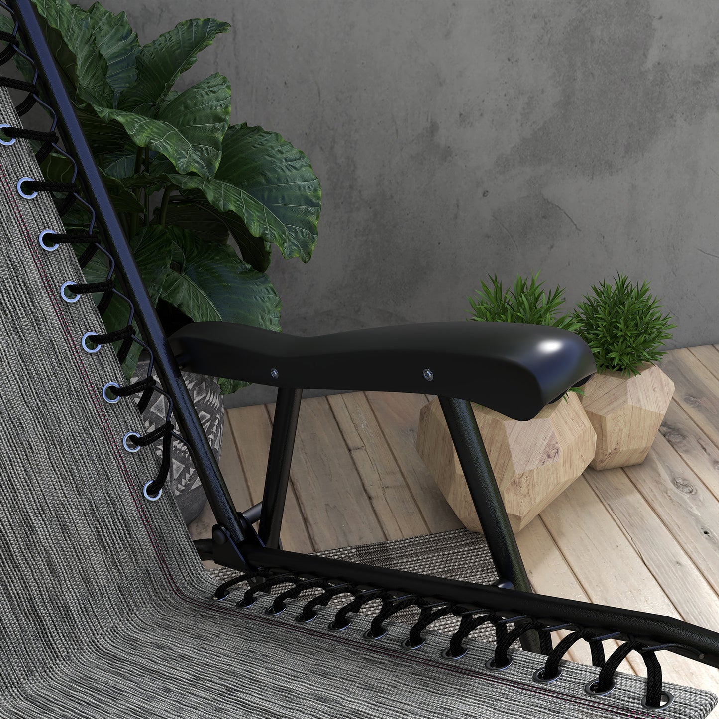 Folding Rocking Chair Outdoor Portable Zero Gravity Chair Grey