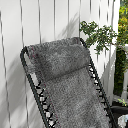Folding Rocking Chair Outdoor Portable Zero Gravity Chair Grey