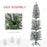 5 Foot Artificial Pencil Christmas Tree with  Snow Flocked Tips, Green