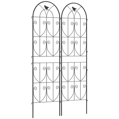 Set of 2 Metal Garden Trellis, Outdoor Trellis Panels, 180 x 50cm