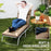 Sun Lounger Cushion Only, Garden Lounge Chair Cushion, Khaki