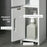 kleankin Freestanding Bathroom Cabinet w/ Open Shelves 3 Cupboards, White