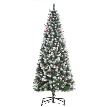 6FT Artificial Christmas Tree Xmas Indoor Decoration w/ Pinecone
