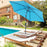 2.7M Patio Tilt Umbrella Sun Parasol Outdoor Garden Sun Shade Aluminium Frame with CrankÔºàBlueÔºâ