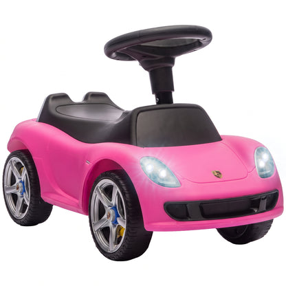 Ride on Car with Horn, Lights, Sound, Porsche Licensed, Pink
