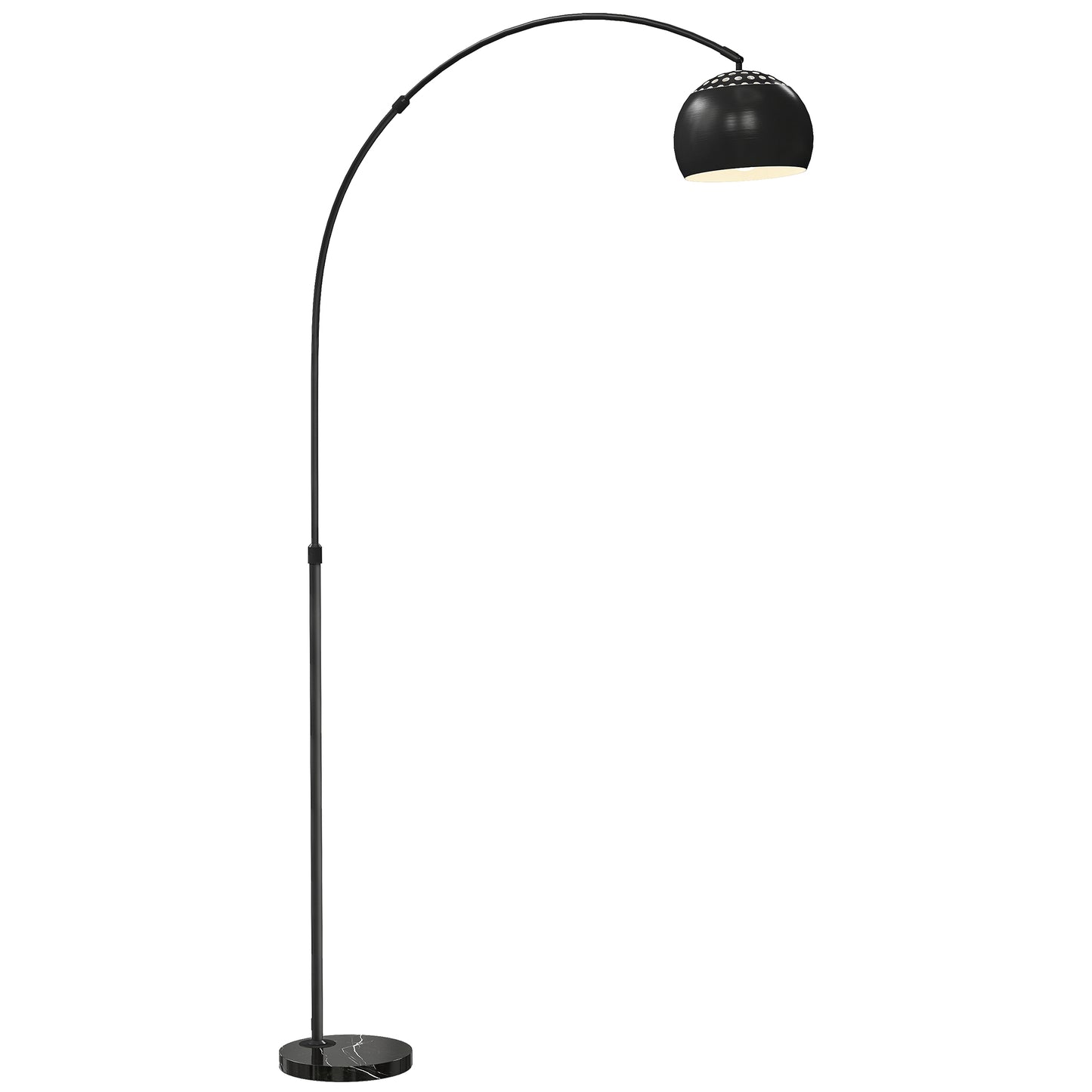 Arc Floor Lamp for Living Room, Free Standing Tall Lamp, Black