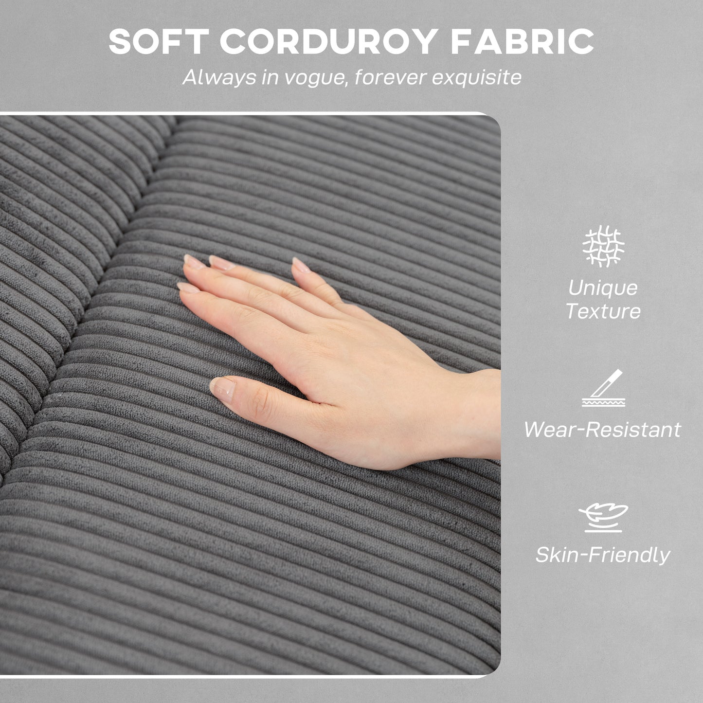 Massage Recliner with Quiet Motor, Power Reclining Chair, Grey