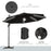 3(m) LED Cantilever Parasol Outdoor Sun Umbrella w/ Base Solar Lights Grey