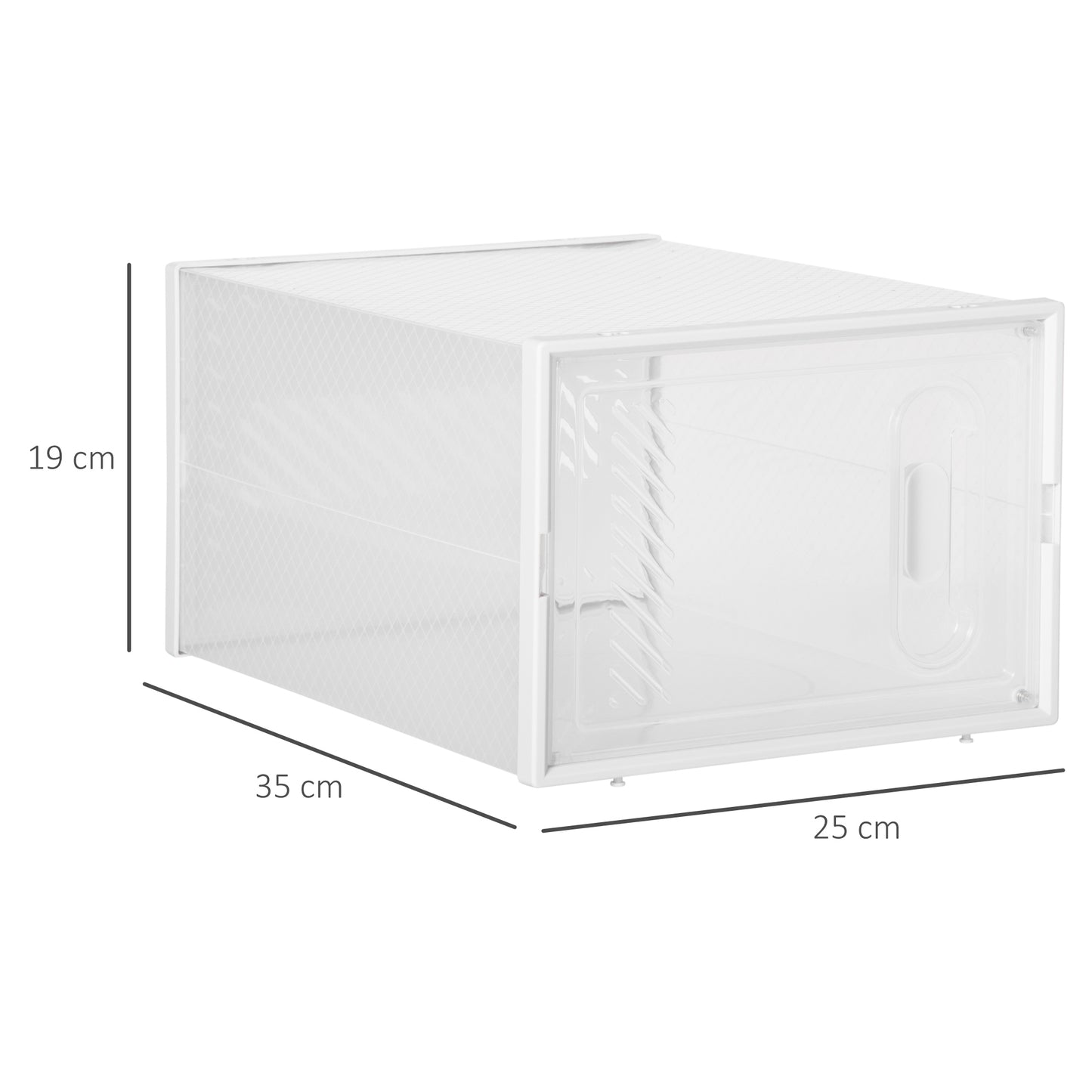 18PCS Stackable Clear Plastic Shoe Storage Box for UK/EU Size 8.5/43