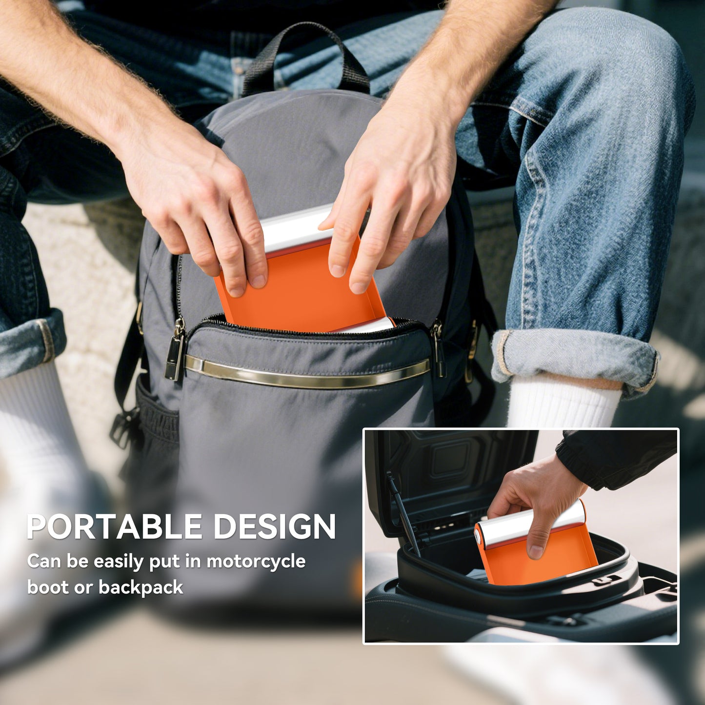 Motorcycle Wheel Roller Stand for Tyre Cleaning and Chain Lubrication