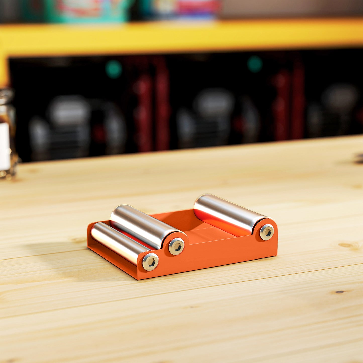 Motorcycle Wheel Roller Stand for Tyre Cleaning and Chain Lubrication