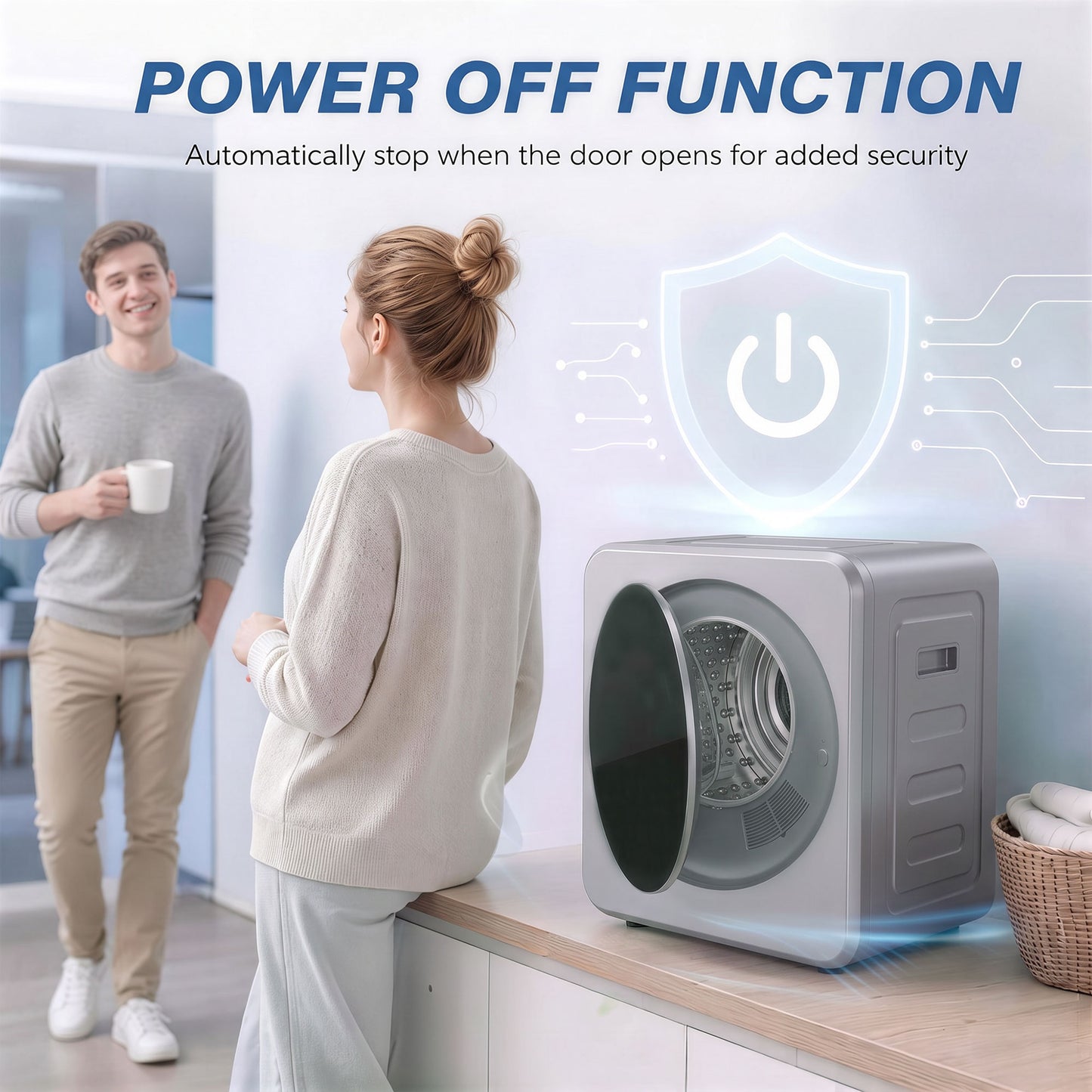 800W Compact Dryer Machine, 4 kg Small Vented Tumble Dryer, Silver