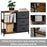 Chest of Drawers Dresser Cabinet Organizer with 3 Fabric Drawers and 2 Display Shelves for Living Room, Bedroom, Hallway, Black