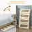 Foldable Pet Stairs, 4-Step for Cats Small Dogs with Non-slip Mats, 62 x 38 x 49.5 cm, Beige