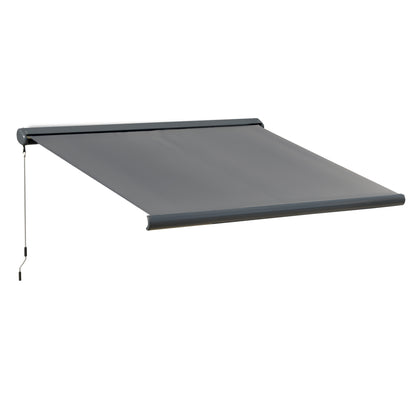 DIY Retractable Canopy with Remote Controller for Patio, Grey
